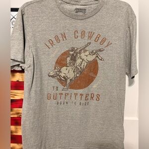 Buckle Gray Iron Cowboy Graphic Tee